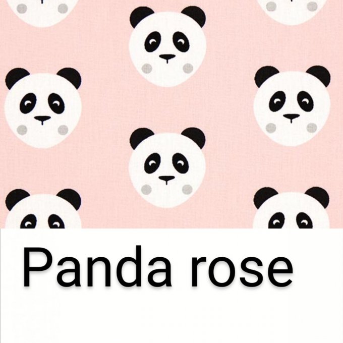 sac à dos tête de panda unis noir motifs panda rose