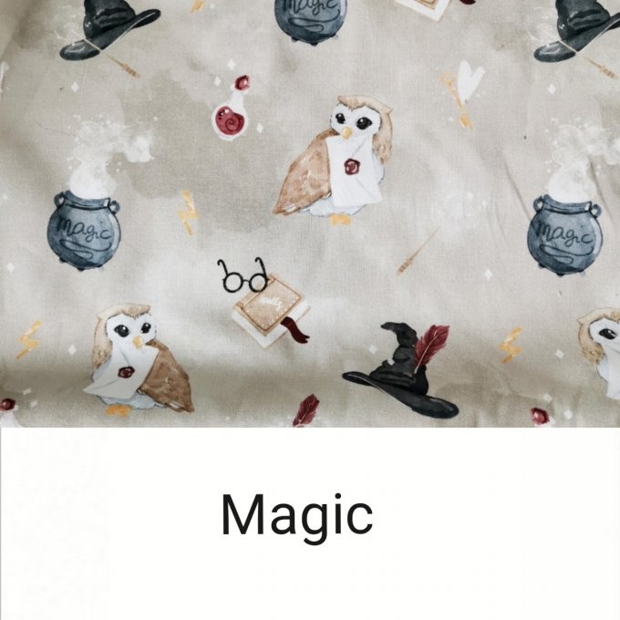 sac à dos  enfant motifs  magic et unis gris plomb 
